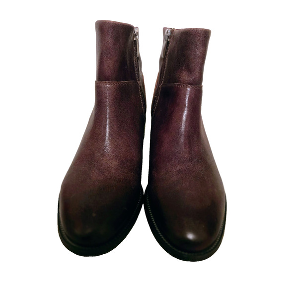 Franco Sarto Leather Benny Booties Brown 7.5 Boots - Picture 13 of 16